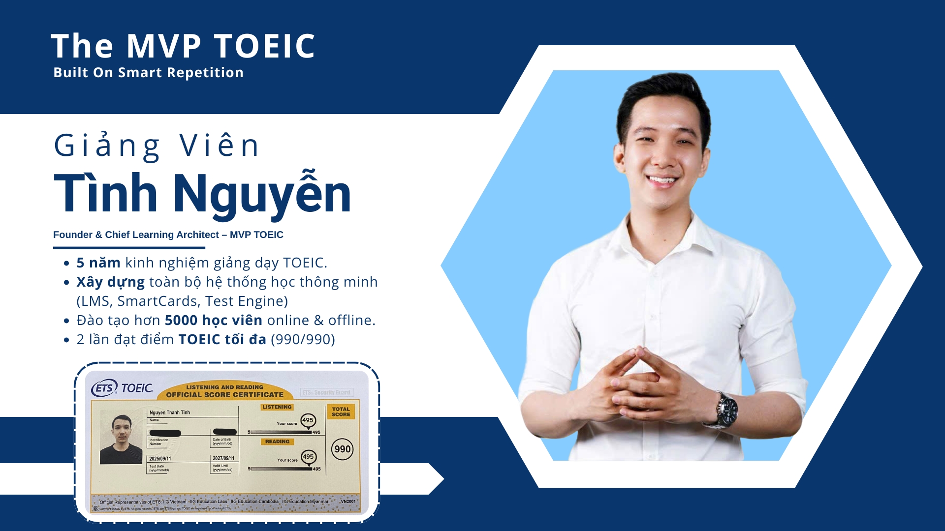 Giảng viên TOEIC Tình Nguyễn – Founder MVP TOEIC
